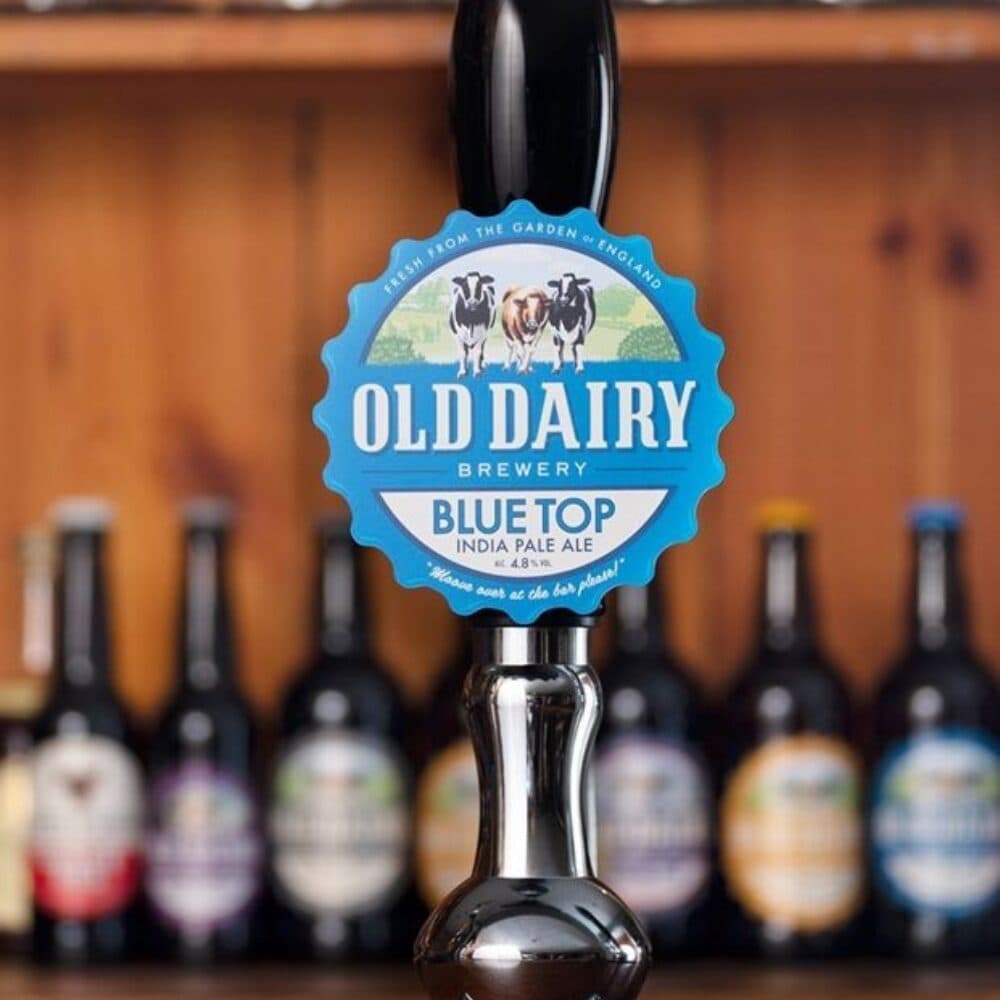 Blue top on handpump